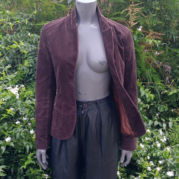 H&M (Hennes & Mauritz) LADIES 98% COTTON LUX COURDUROY (2) BUTTON JACKET - Picture 4 of 17